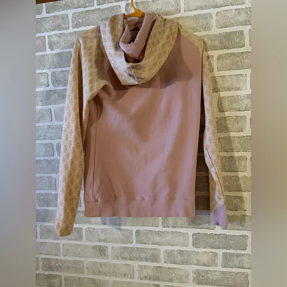 AMPERSAND AVE Pink and Cream Hooded Pullover Sweater - Picture 7 of 7